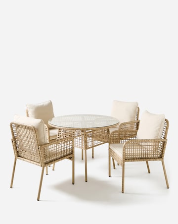 Vienna Open Weave 4 Seater Dining Set
