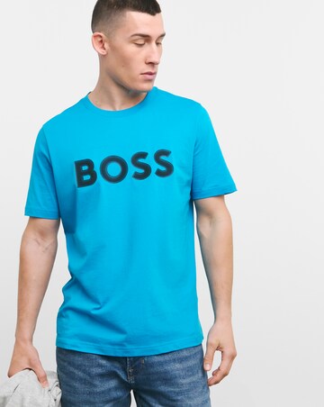 BOSS Raised Logo Aqua T-shirt