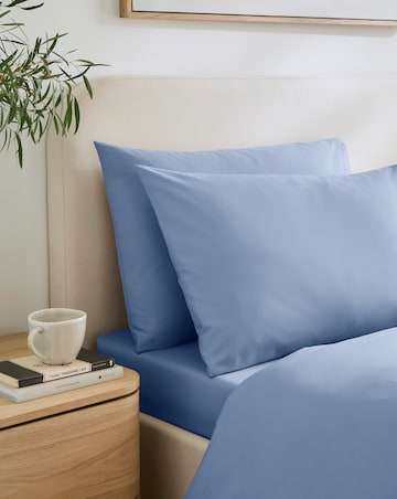 Non Iron Plain Dye Housewife Pillowcase Pair