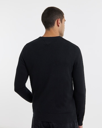Tommy Hilfiger Cotton Cashmere Crew Neck Jumper - Black