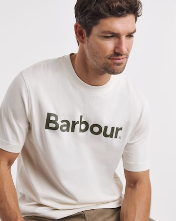 Barbour Short Sleeve Logo Relaxed T-Shirt - White
