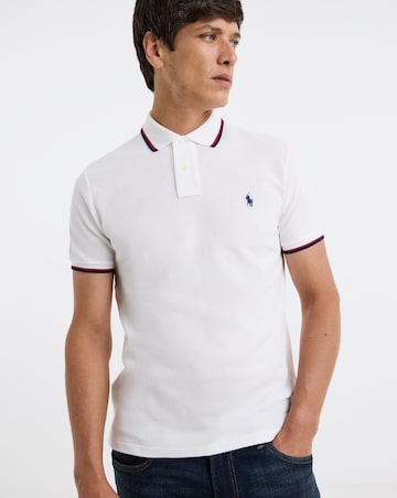 Polo Ralph Lauren Short Sleeve Tipped Polo - White