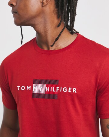 Tommy Hilfiger Red Flag Logo Embroidered T-Shirt