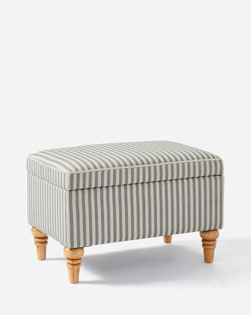 Naomi Stripe Storage Footstool