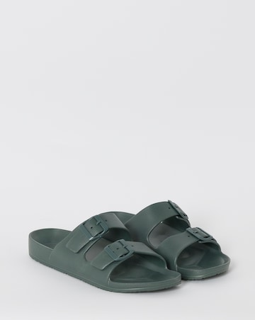 Mens Adjustable Buckle Slider- Khaki