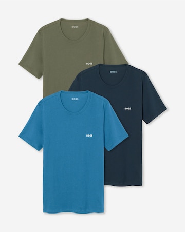 BOSS 3 Pack Short Sleeve Lounge T-Shirt - Blue