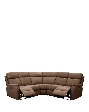 Aspire Kingsmere Leather Power Recliner Corner Sofa