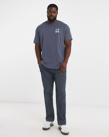 Jack & Jones Luck Oriental Back Graphic - Blue