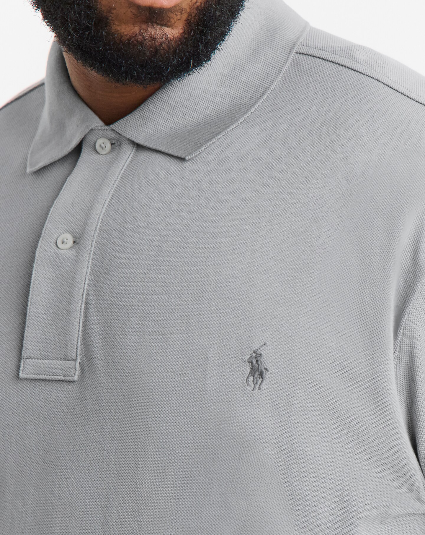 Polo Ralph Lauren Classic Short Sleeve Polo - Soft Grey | Jacamo