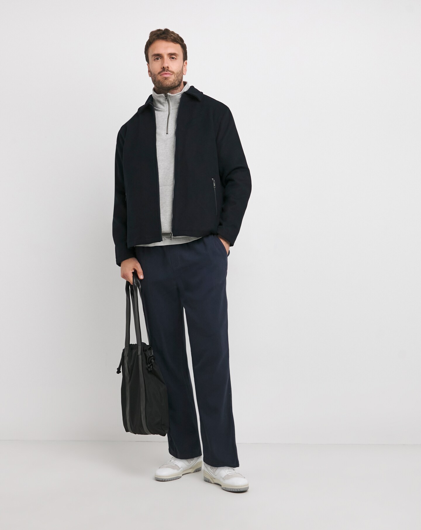 Wool Collar Zip Up Jacket | Jacamo