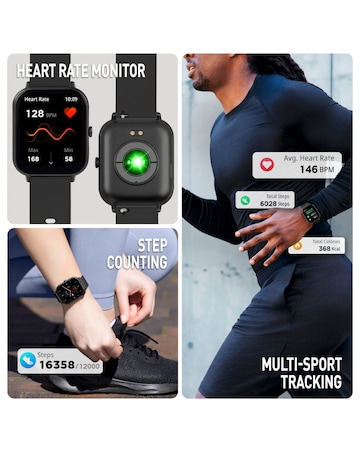 Reflex Active Nexus Black Calling Smart Watch and Headphone Set