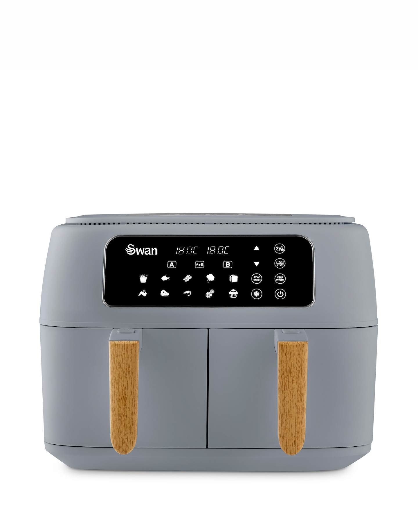 Swan Nordic Grey 8L Digital Dual Basket Air Fryer