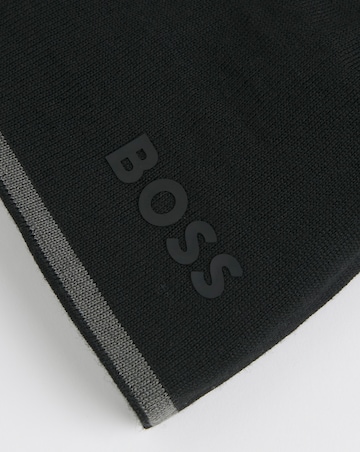 BOSS Black Large Logo Knitted Beanie