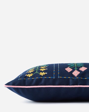 Julipa Lana Floral Embroidered Boudoir Cushion