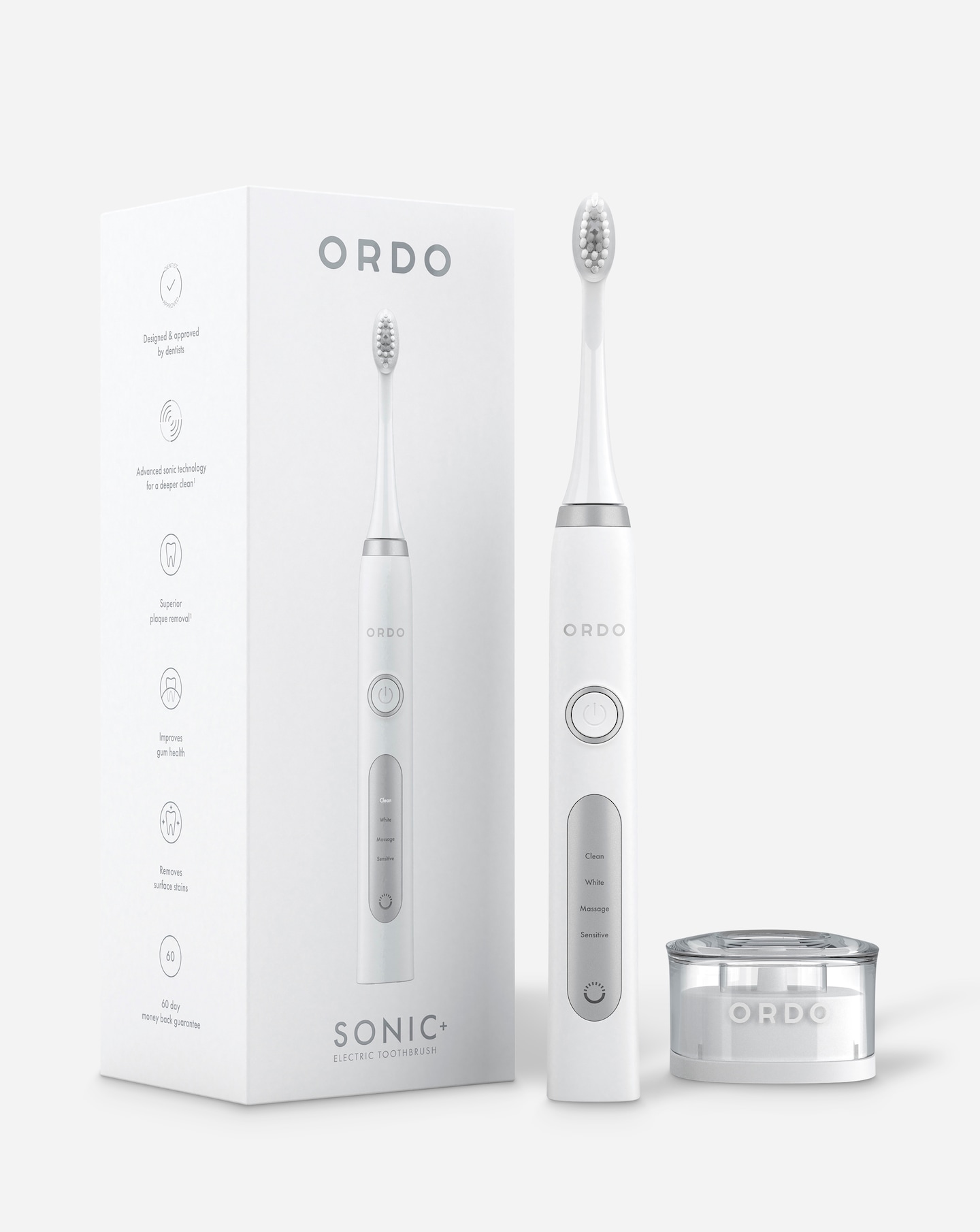 Ordo Sonic+ Electric Toothbrush - White/Silver