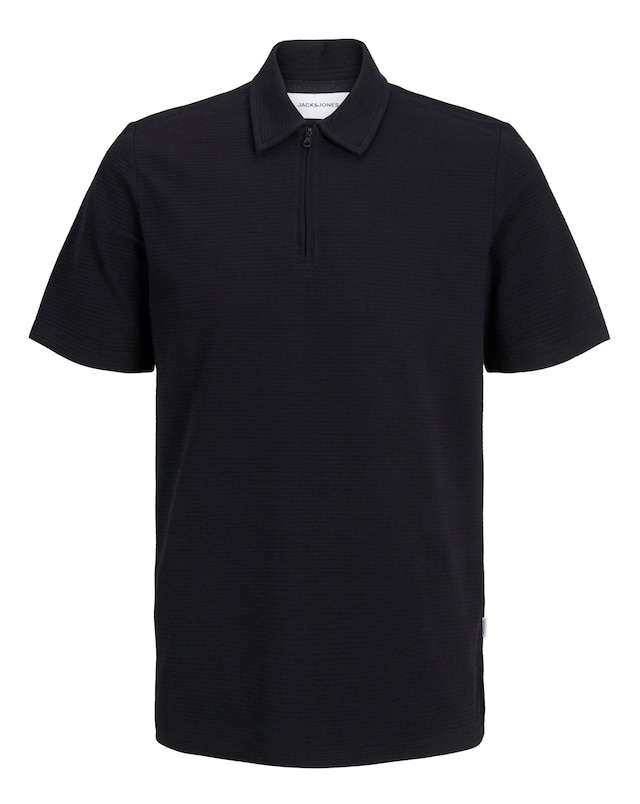Jack & Jones Benja 1/4 Zip Polo - Black