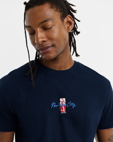 Tommy Jeans Short Sleeve Regular Signature Block T-Shirt - Navy