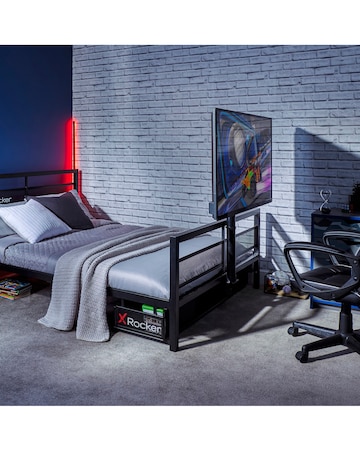 X Rocker Base Camp Double Bed with Vesa Mount Bracket - Black