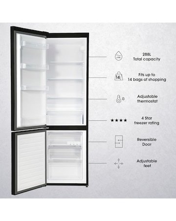 Abode A180FF541E1B 70/30 Fridge Freezer - Black