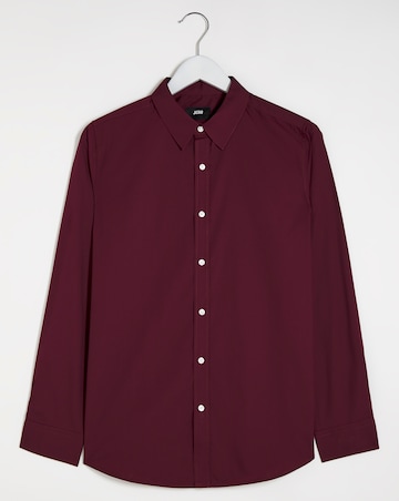 Wine Long Sleeve Formal Shirt Long