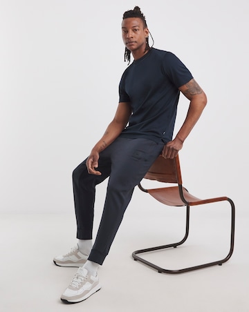 BOSS Rib Logo Jogger - Navy