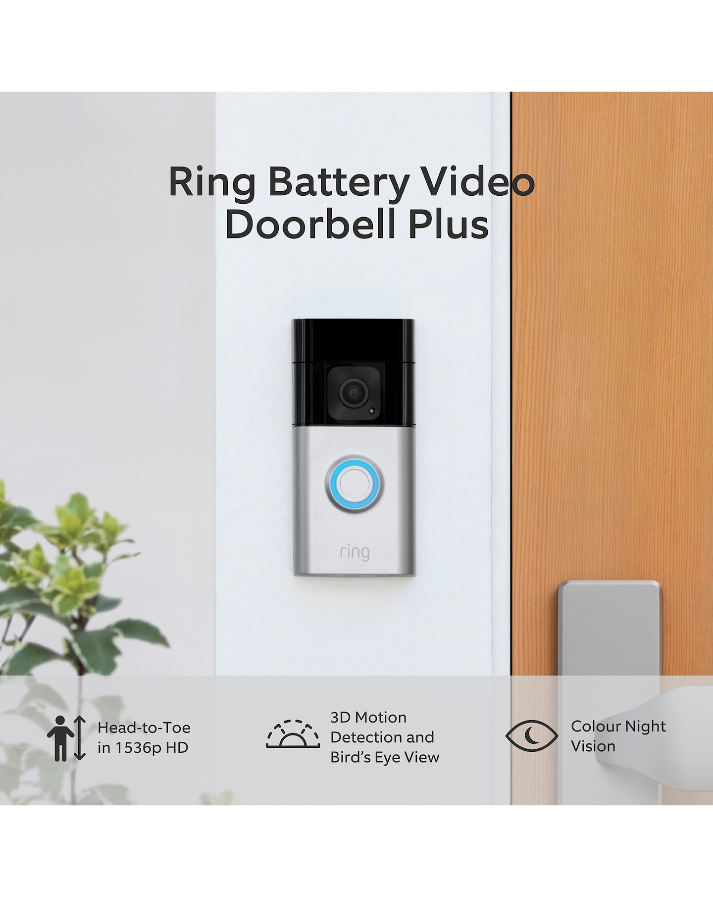 防犯カメラ Ring Battery Doorbell Ring ドアベル バッテリーモデル ベネチアンブロンズ - スマホ