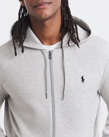 Polo Ralph Lauren Double Knit Zip Through Hoodie - Light Grey Heather