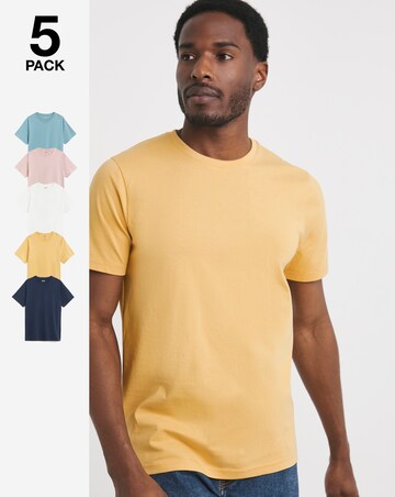 5 Pack Multi Crew Neck T-Shirts