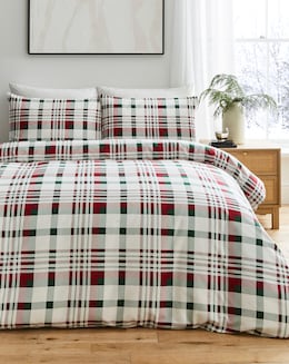 Isla Check Brushed Cotton Duvet Cover Set