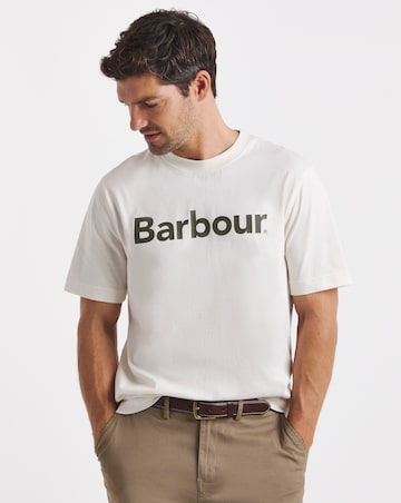 Barbour Short Sleeve Logo Relaxed T-Shirt - White