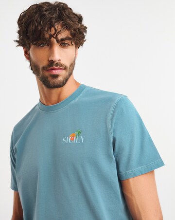 Acid Wash Sicily Graphic T-Shirt