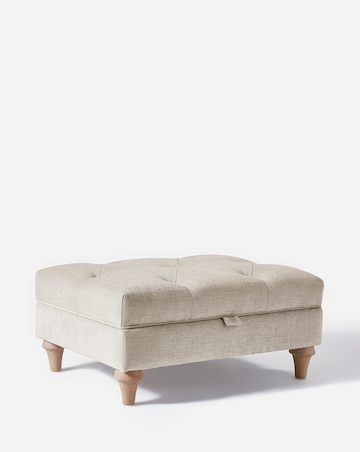 Julipa Colston Chenille Buttoned Storage Footstool