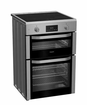 Hotpoint HDE6IDC2X 60cm Electric Double Cooker Induction Hob - Silver + Install