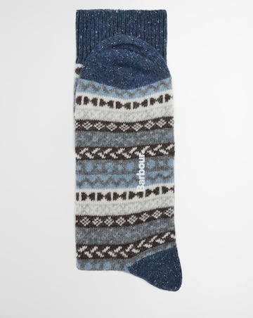 Barbour Fair Isle Sock 2 Pack - Midnight Oak