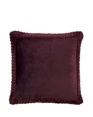 Catherine Lansfield Velvet Faux Fur Cosy Cushion