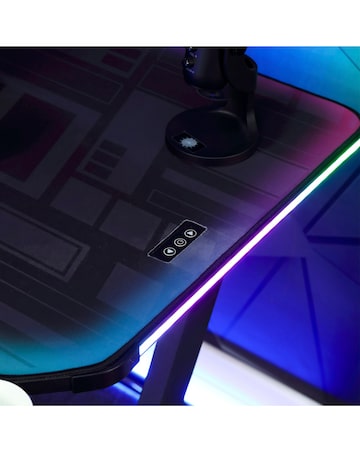 X Rocker Lumio XL Gaming Desk with 3 Sided App-Controlled LED Lighting