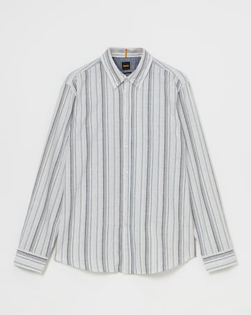 BOSS Natural Stripe Long Sleeve Shirt