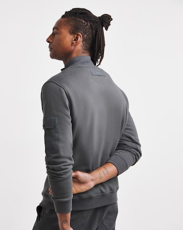 Barbour Galloway Relaxed Half Zip Sweatshirt - Asphalt