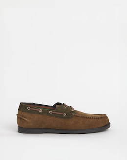 Suede Boat Shoe Wide