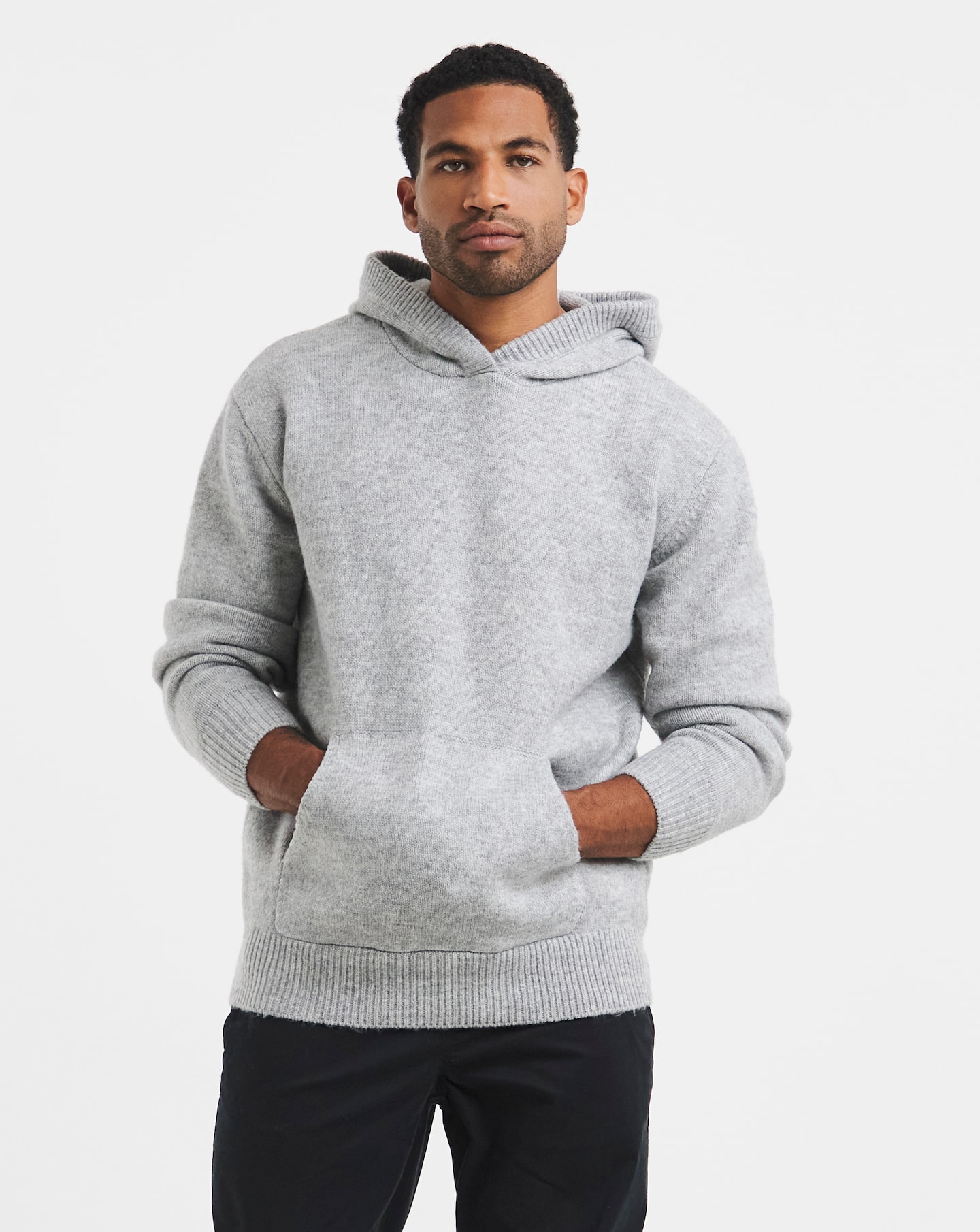 Relaxed Fit Soft Touch Knitted Hoodie | Jacamo