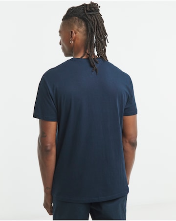 Tommy Jeans Short Sleeve Linear Contrast Logo T-Shirt - Navy