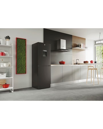 Hoover HOCT3L517EWBK-1 H FRIDGE 300 Low Frost Fridge Freezer - Black - E Rated