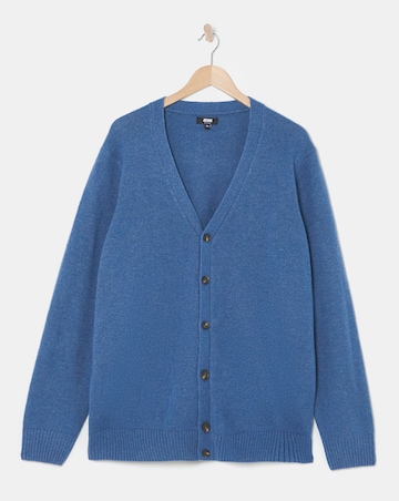 Blue Lambswool Cardigan