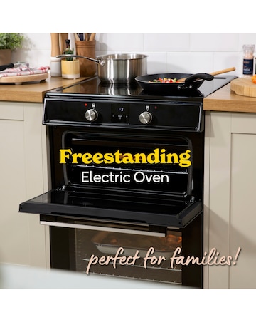 Russell Hobbs 60CM Double Electric Cooker With Induction Hob - Black