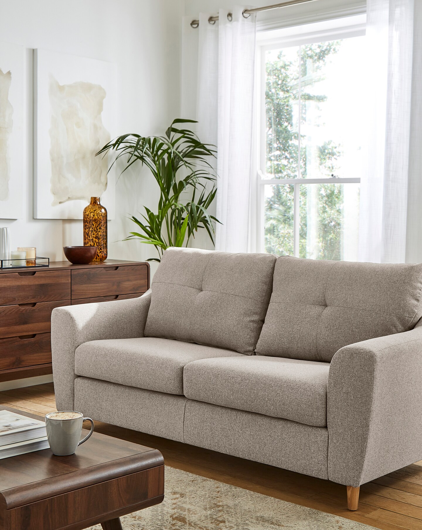 Baxter Fabric 3 Seater Sofa