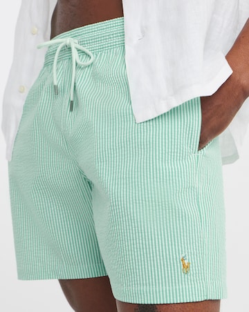 Polo Ralph Lauren Seersucker Swimshort - Green/White