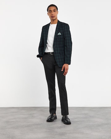 Tonal Tartan Check Suit Jacket