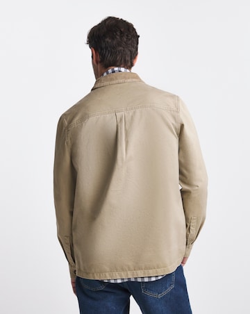 Barbour Lenker Regular Twill Overshirt - Stone