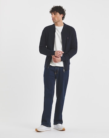 Tommy Hilfiger Structure Knit Baseball Jacket - Navy