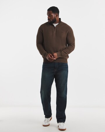 Polo Ralph Lauren 1/4 Zip Jumper - Brown Heather